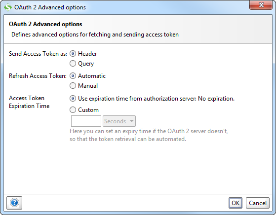 OAUth 2 Advanced Options