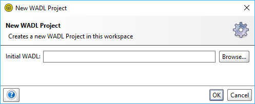 New WADL Project Dialog