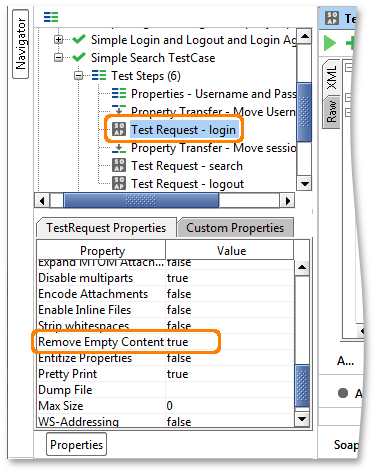 Remove empty XML elements