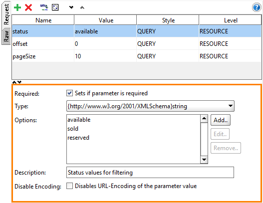 REST web service testing: Parameter properties