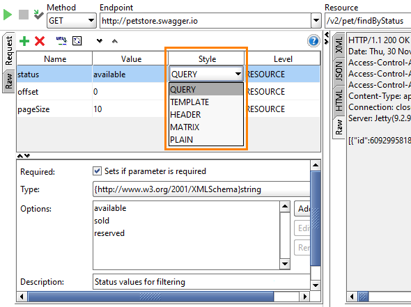 REST API Testing: REST parameter types