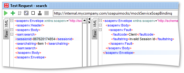 SoapUI request to mock service