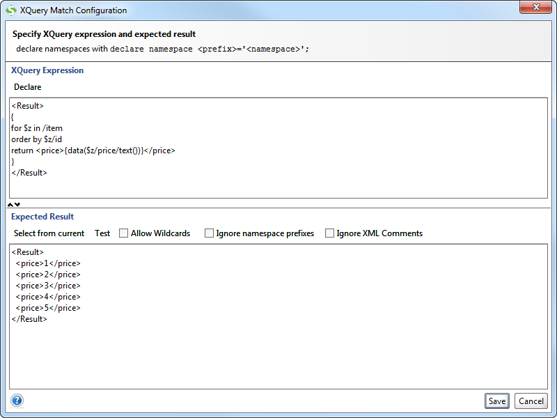 xquery-match-configuration